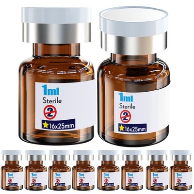 KsTek Sterile Empty Vials with Self Healing Injection Port,with Aluminum plas...
