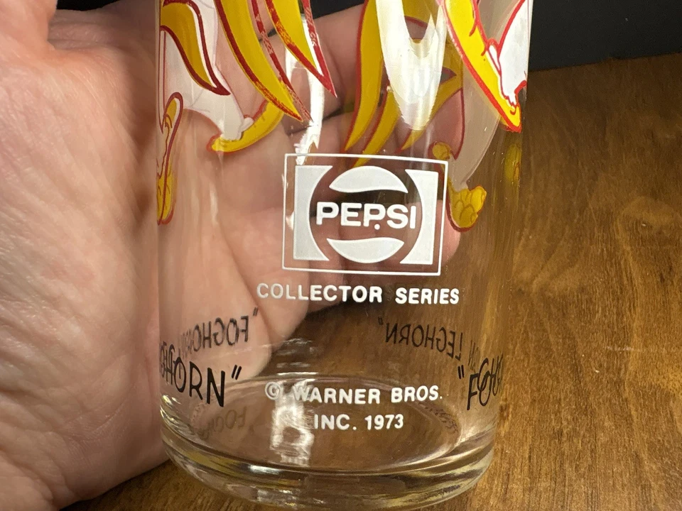 Vintage 1973 Looney Tunes Foghorn Leghorn Collector Series PEPSI Glass - Image 2 of 4