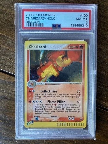 Pokémon TCG Charizard  100/97 EX Dragon Holo PSA 8