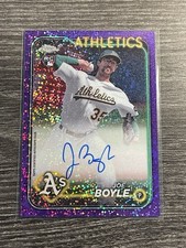 Joe Boyle 2024 Topps Chrome Update PURPLE REFRACTOR AUTO /250 A’s  RC Rays