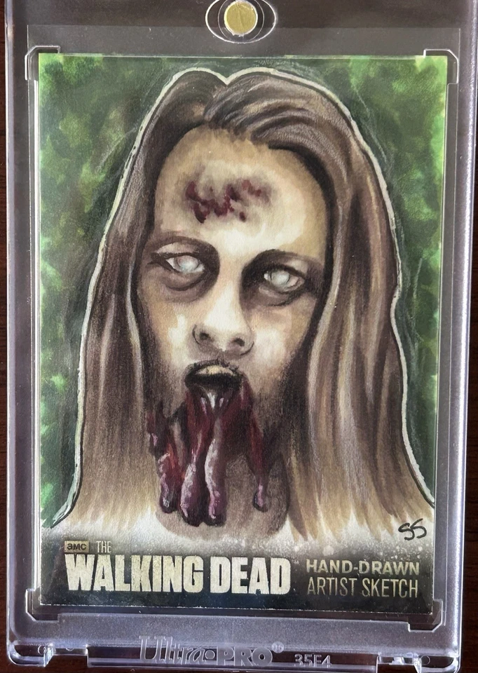 The Walking Dead 2013 Trading Cards Hand Drawn Artist Signed Sketch Card By S.S - Image 4 of 4