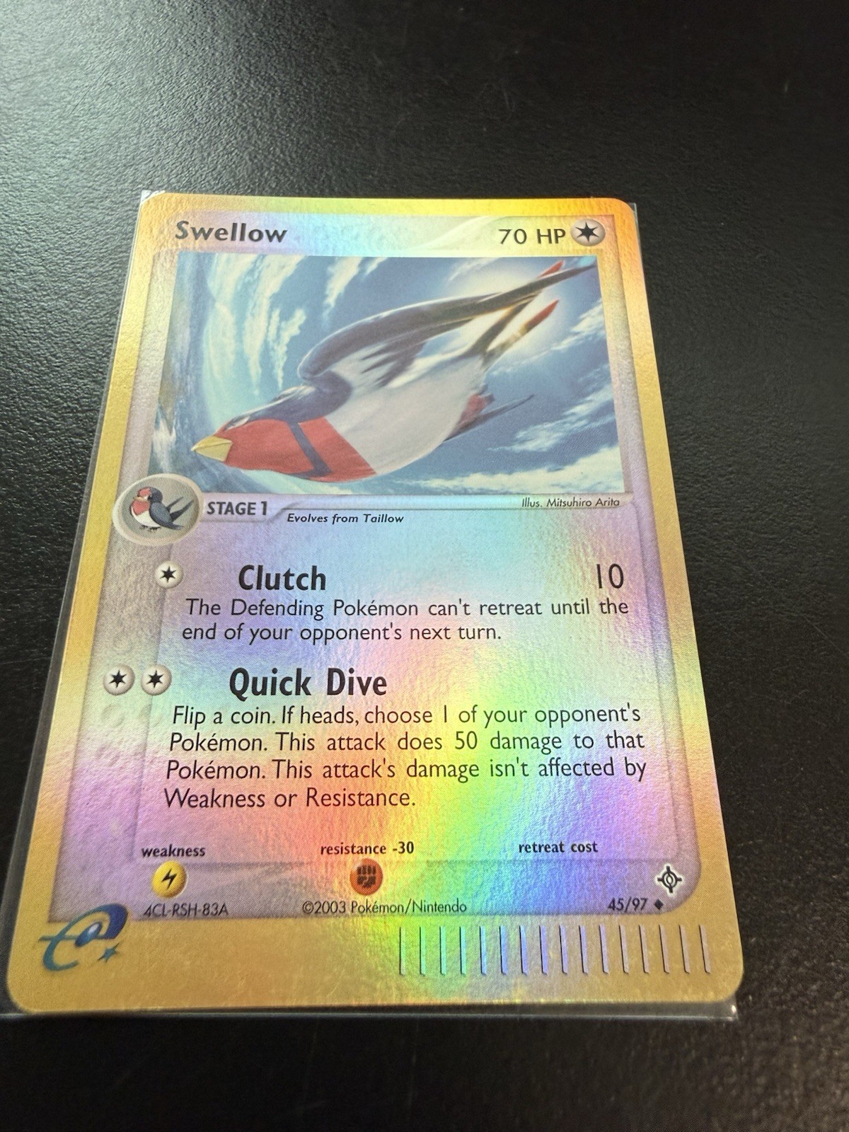 Pokémon Swellow 45/97 Reverse Holo EX Dragon 2003 Near Mint Condition!