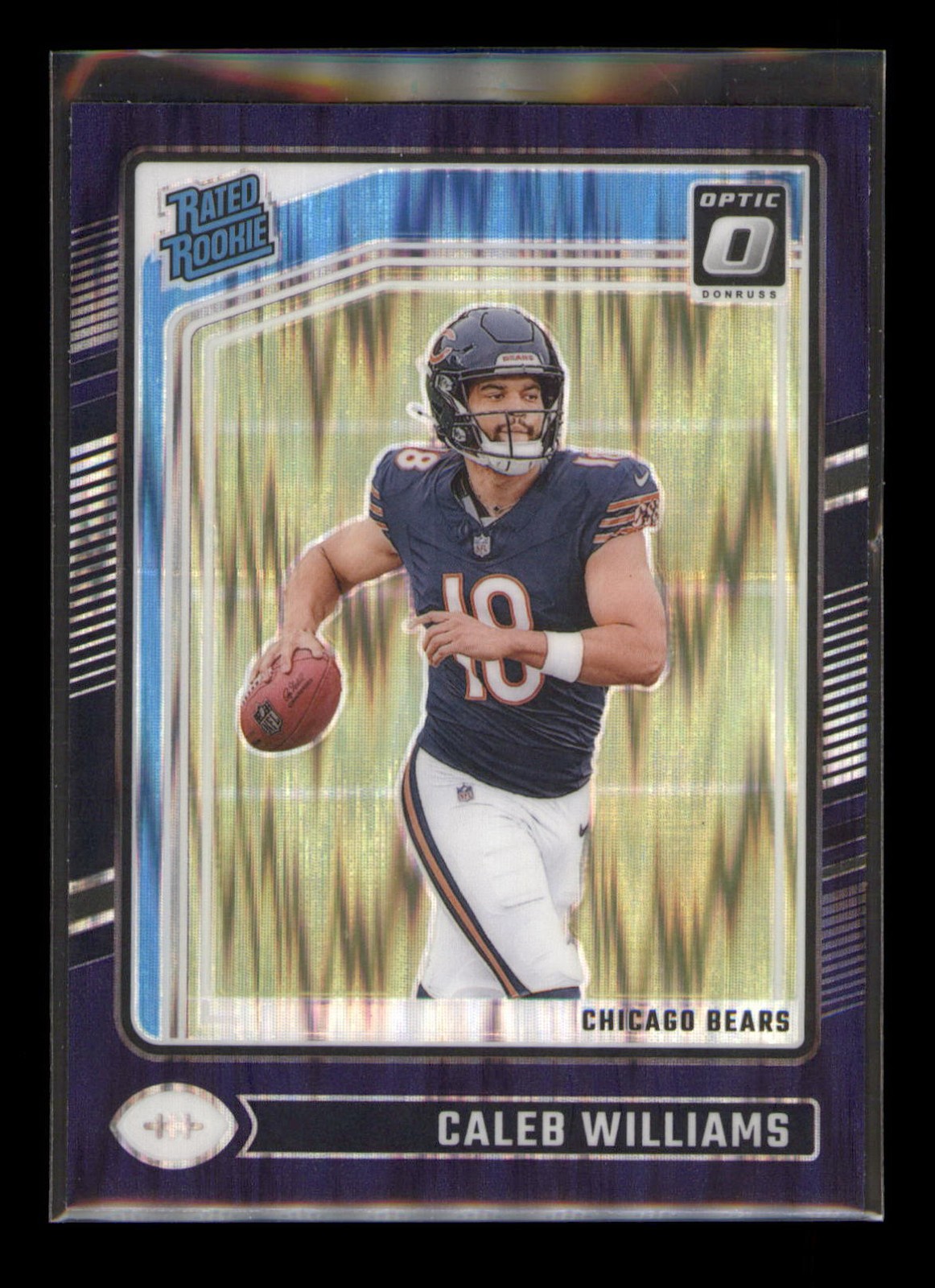 2024 Donruss Optic Caleb Williams #201 Purple Shock Rookie