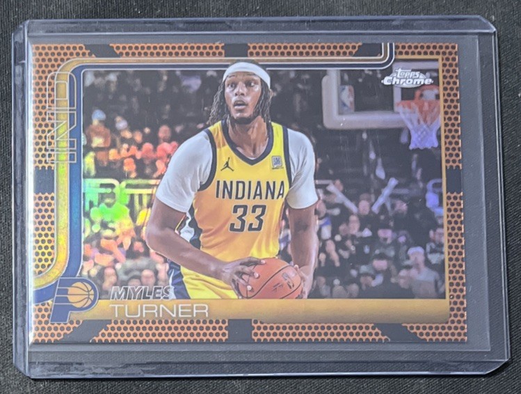 2025 Topps Chrome MYLES TURNER BASKETBALL REFRACTOR INDIANA PACERS