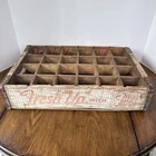 Vintage 7 Up Wooden Crate 24 bottle Soda Pop Metal Brackets Trinket Box