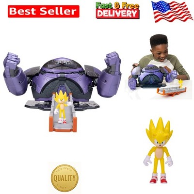 Sonic The Hedgehog 2 Movie Giant Eggman Action Figure Playset with Super Sonic