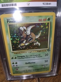 Pok&eacute;mon TCG Jungle Pinsir Holo Rare Card 9/64 1999 WOTC Pokekon Ace Grade 7.