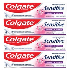 Colgate Sensitive Toothpaste with Whitening Prevent and Repair 6oz (Lot of 4) 1.21 per gallon