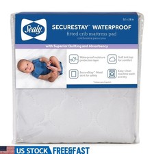 Waterproof Crib Mattress Pad Hypoallergenic Quilted Anti-Slip Cover Infants New