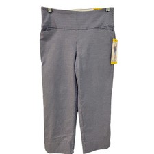 SC CO Womens Size 6 Blue Geo Print Capris Pants 360 Tummy Control NWT