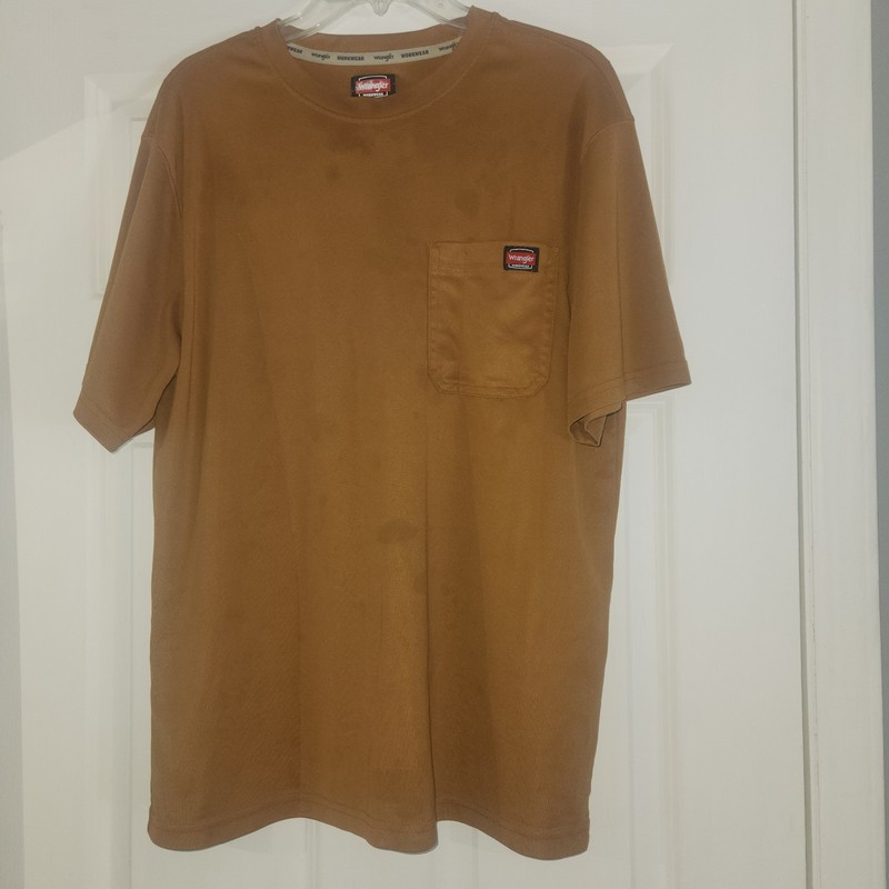Wrangler Men's Workwear Brown Shirt Large