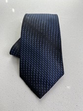 Dockers Khakis Blue, Black Geometric Pattern 100% Silk Made in USA Tie NWOT