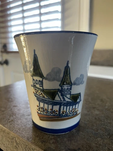 Louisville Stoneware 115th Kentucky Derby Churchill Downs Hand Painted  Cup