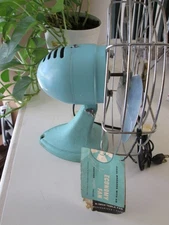 Vintage Blue Teal Kenmore Sears Roebuck K Fan Cast Iron  Working Clean Original