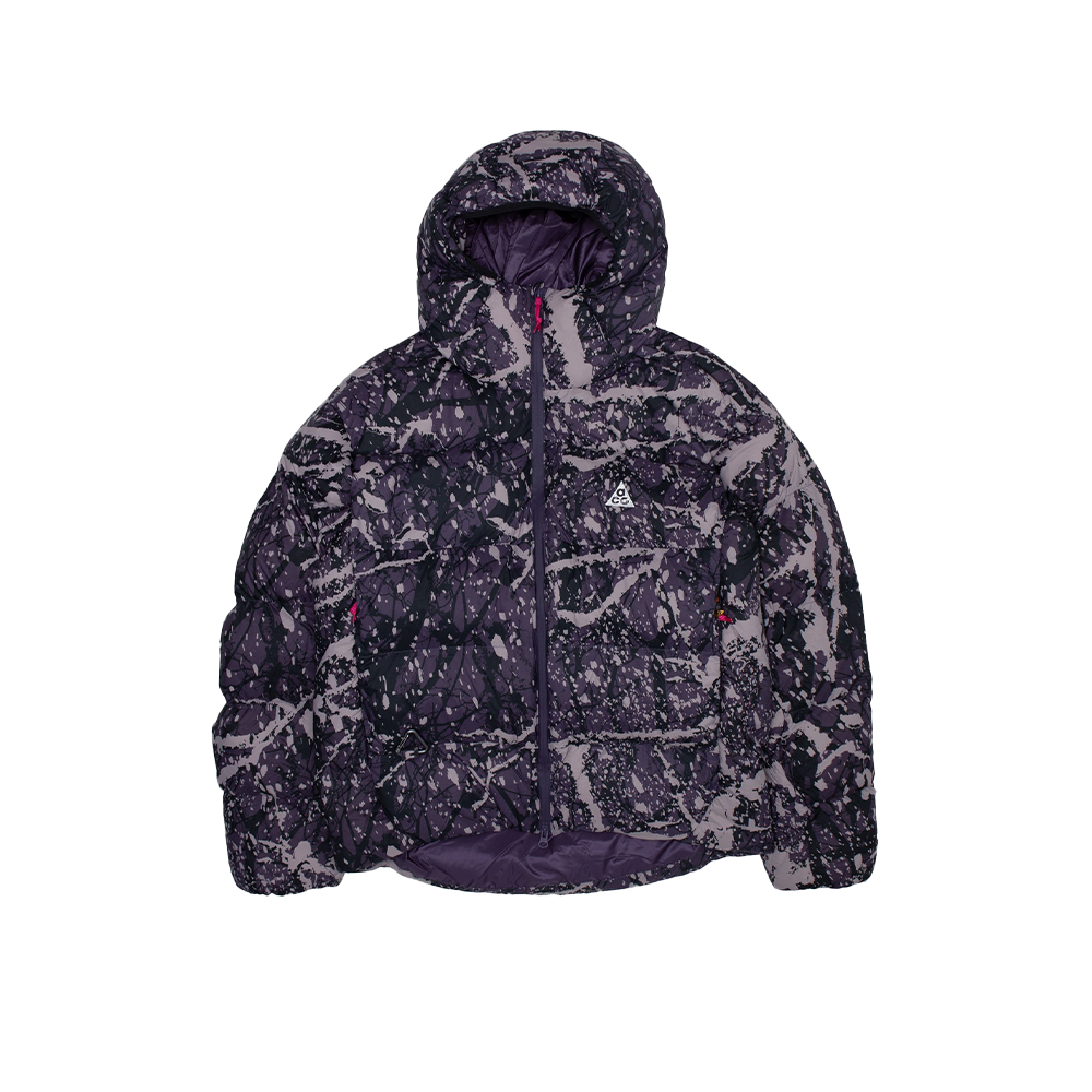 Nike ACG Lunar Lake Puffer Coat Jacket Dark Raisin Camo NEW WITH