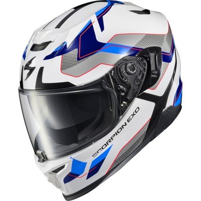 ScorpionEXO EXO-T520 Full-Face Helmet - Zuse - White/Blue - 2XL T52-1217