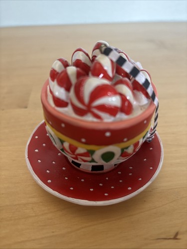Mary Engelbreit Kurt Adler Christmas Collection Ornament Teacup Peppermint - Picture 5 of 7