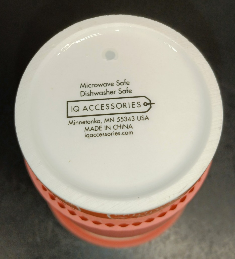 IQ Accessories Coffee Tea Tumbler Pineapple Travel Mug W Rubber Lid & Grip 12 Oz