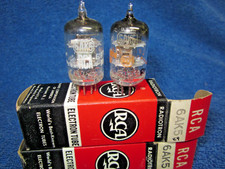 NIB MATCHED Pair RCA 6AK5 Tubes Square Tilted Getters LF LV Date Codes