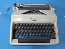 Rare Vintage 1960s Olympia Monica Typewriter Mid Century Modern Grey/White Nic thumbnail