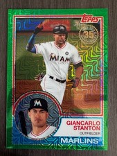 2018 Topps Silver Pack Giancarlo Stanton 1983 Chrome Green Mojo Refractor /99
