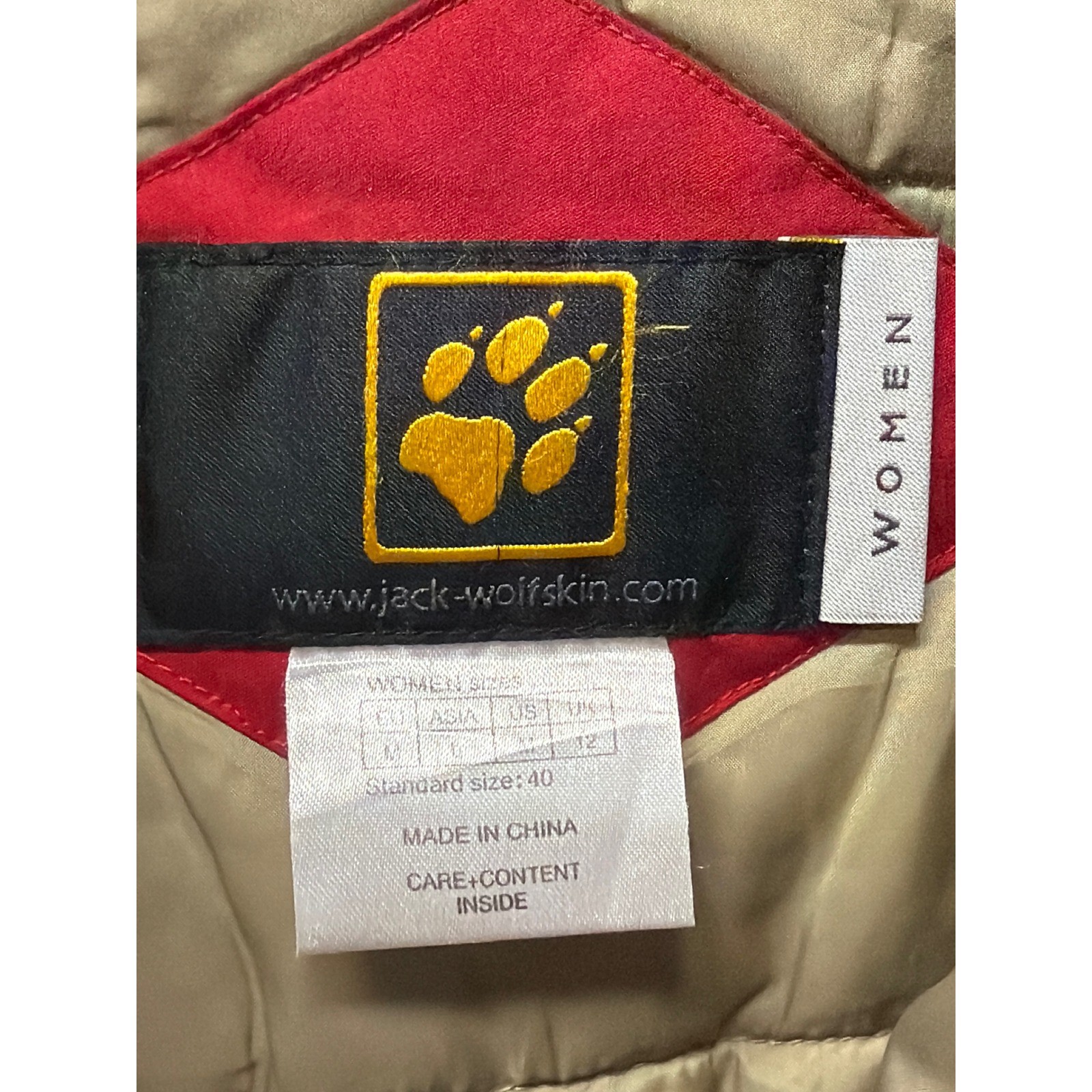 Jack Wolfskin Women Red Waterproof Hooded Ski Snowboard Jacket Outerwear Size M image 4