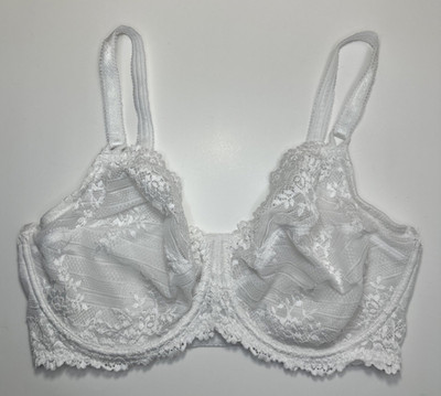 Wacoal 65191 Embrace Lace Underwire Bra Size 38DDD White Floral Lace