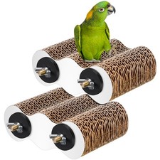 CroBlissful 2-Piece Bird Platforms for Macaws, Small Small, multicolor