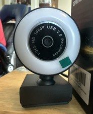 Unbranded Full HD 1080P USB 2.0 Web Camera With Built In Mount And Ring Light PC