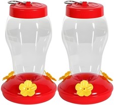 Plastic Hanging Hummingbird Feeders Pack of 2   Durable Outdoor Nectar Feed...
