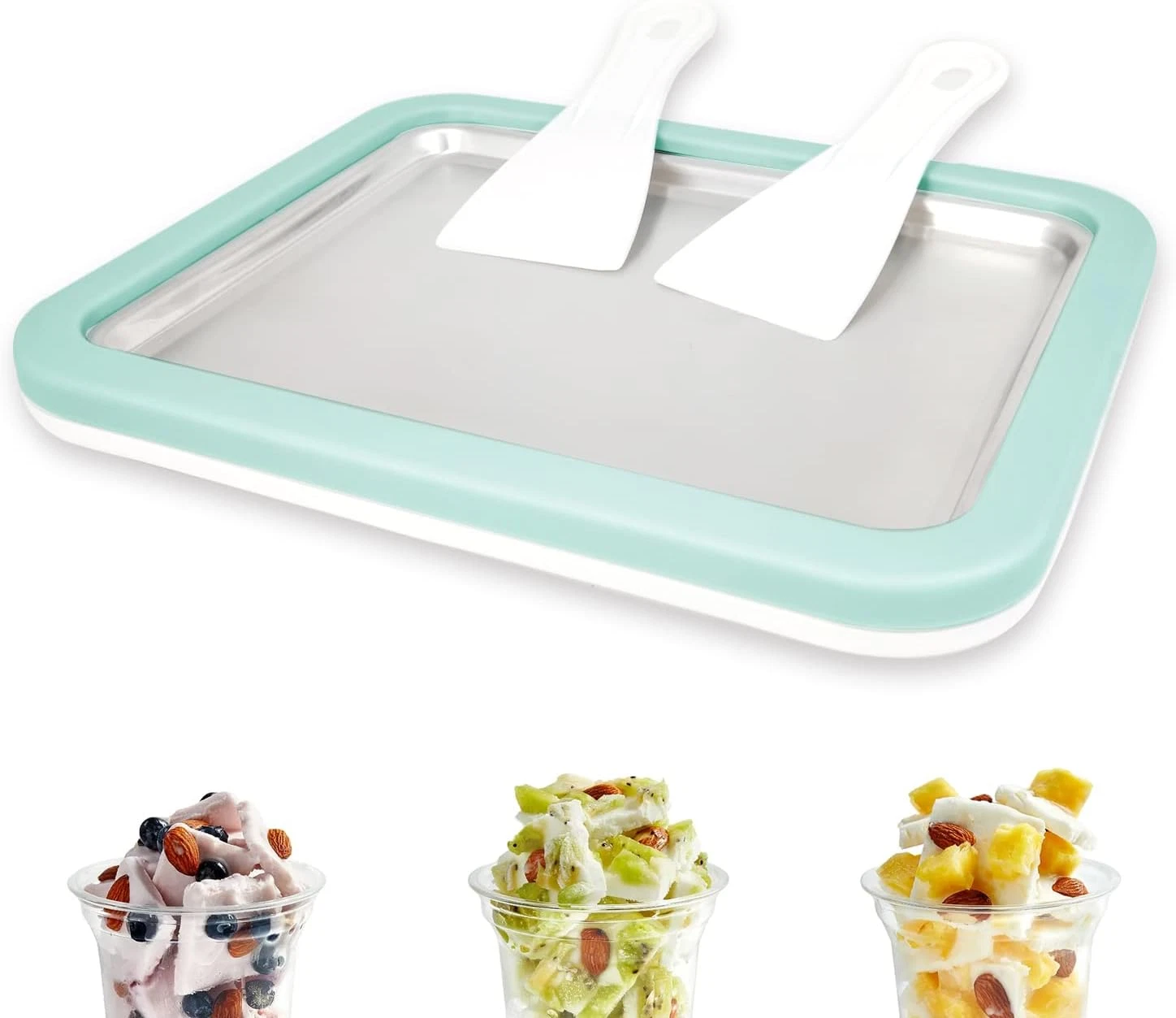 Rolled Ice Cream Maker, Instant Ice Cream Maker, Instant Gelato Pan/Roll, Homema