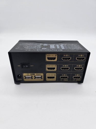 CKL 923HUA TRIPLE MONITOR 2 PORT 4K x 2K HDMI KVM SWITCH AUDIO MIC Switch Only - Picture 2 of 3