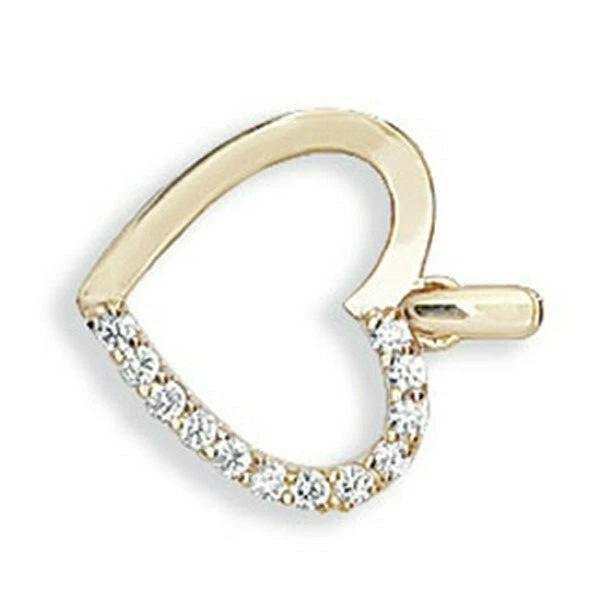 Oro Giallo Cuore Ciondolo Marchiato Britannico Fatto Tutti Catena Lengths Nuovo - Immagine 2 di 3