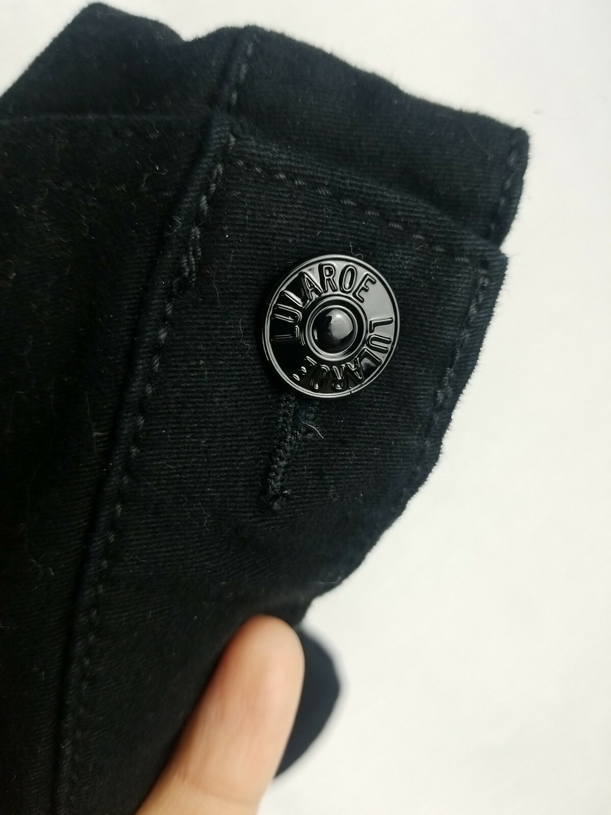 LulaRoe Black Stretch Denim Jacket M 