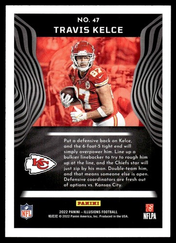 2022 Panini Illusions Travis Kelce Kansas City Chiefs #47 - Imagen 2 de 2