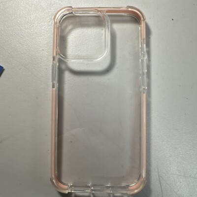 Clear And Pink Phone Case For iPhone 12 Pro Hybrid Acrylic Cover With Screen Pro