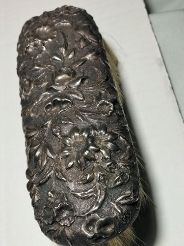 Antique Jacobi & Co. repousse floral sterling silver clothing brushes no monogam - Picture 17 of 24