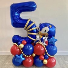 39pcs Sonic The Hedgehog Foil Number Balloons Birthday Decoration Boy Girl Sonic