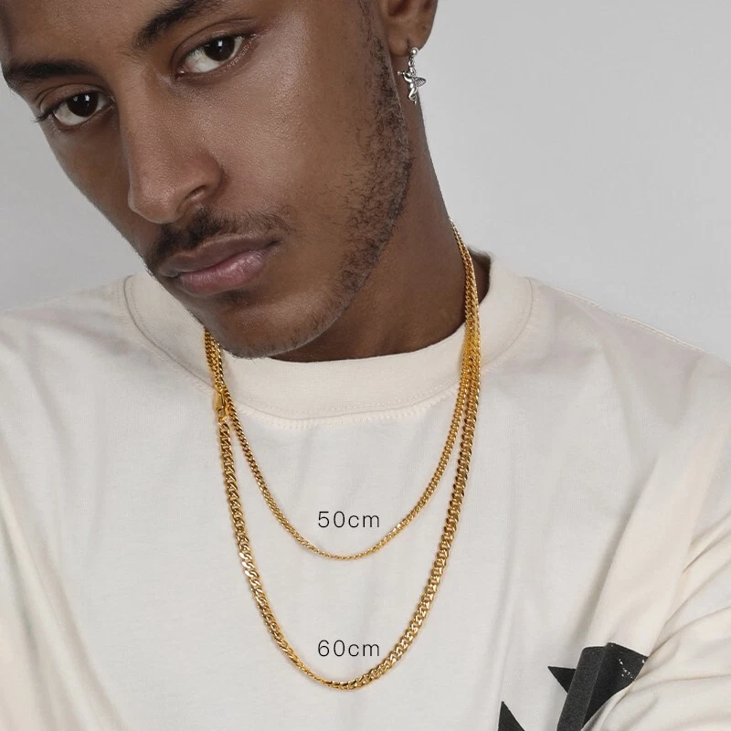 10K Solid Yellow Gold 3-5mm Curb Link Chain Necklace - Image 4 of 4