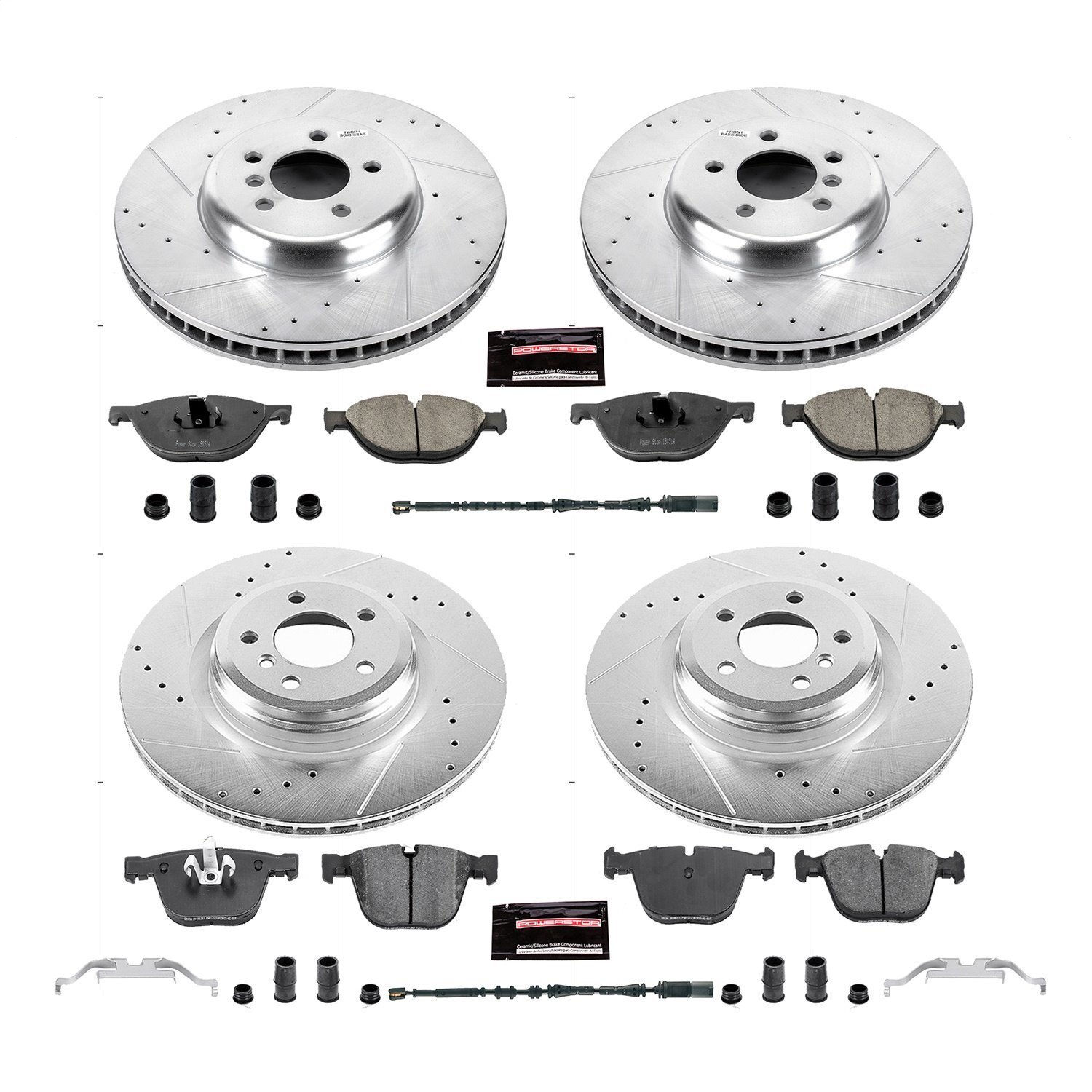 Power Stop K7098 Z23 Evolution Sport Performance 1-Click Brake Kit Front And Rea