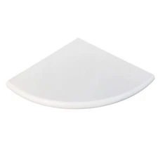 GEOONA White Marble Corner Shower Shelf for Bathroom, 9'' x 0.8'' Faux Shelves