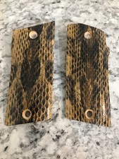 Coonan COMPACT 357 pistol grip wrapped in Timber rattlesnake snakeskin