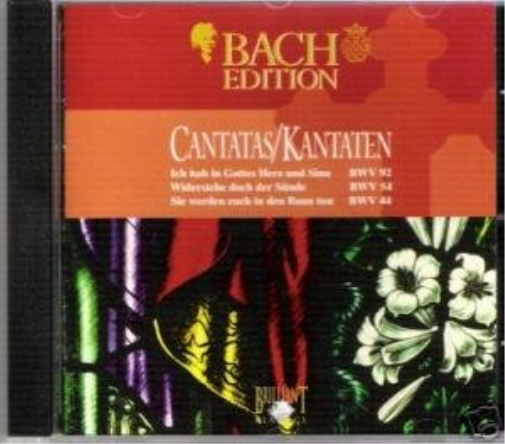 Ruth Holton 1-CD BACH - CANTATAS - BWV 92 / 54 /44 (CD)