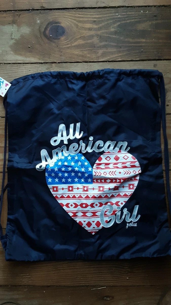 Justice sales drawstring bag