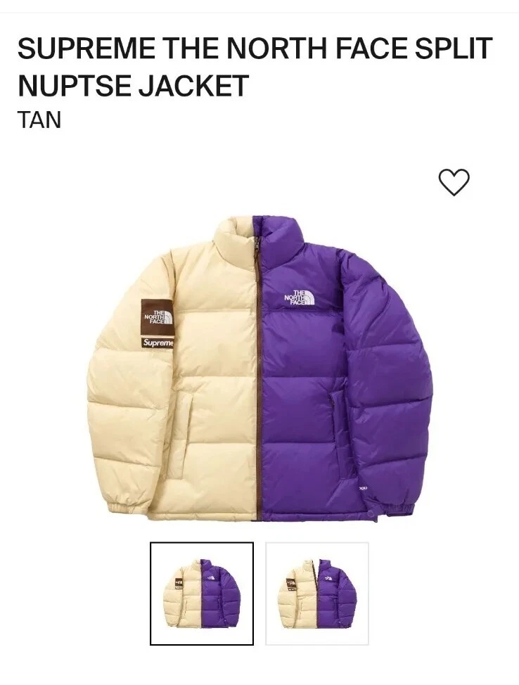 Veste nuptse Supreme The North Face S Tan violet