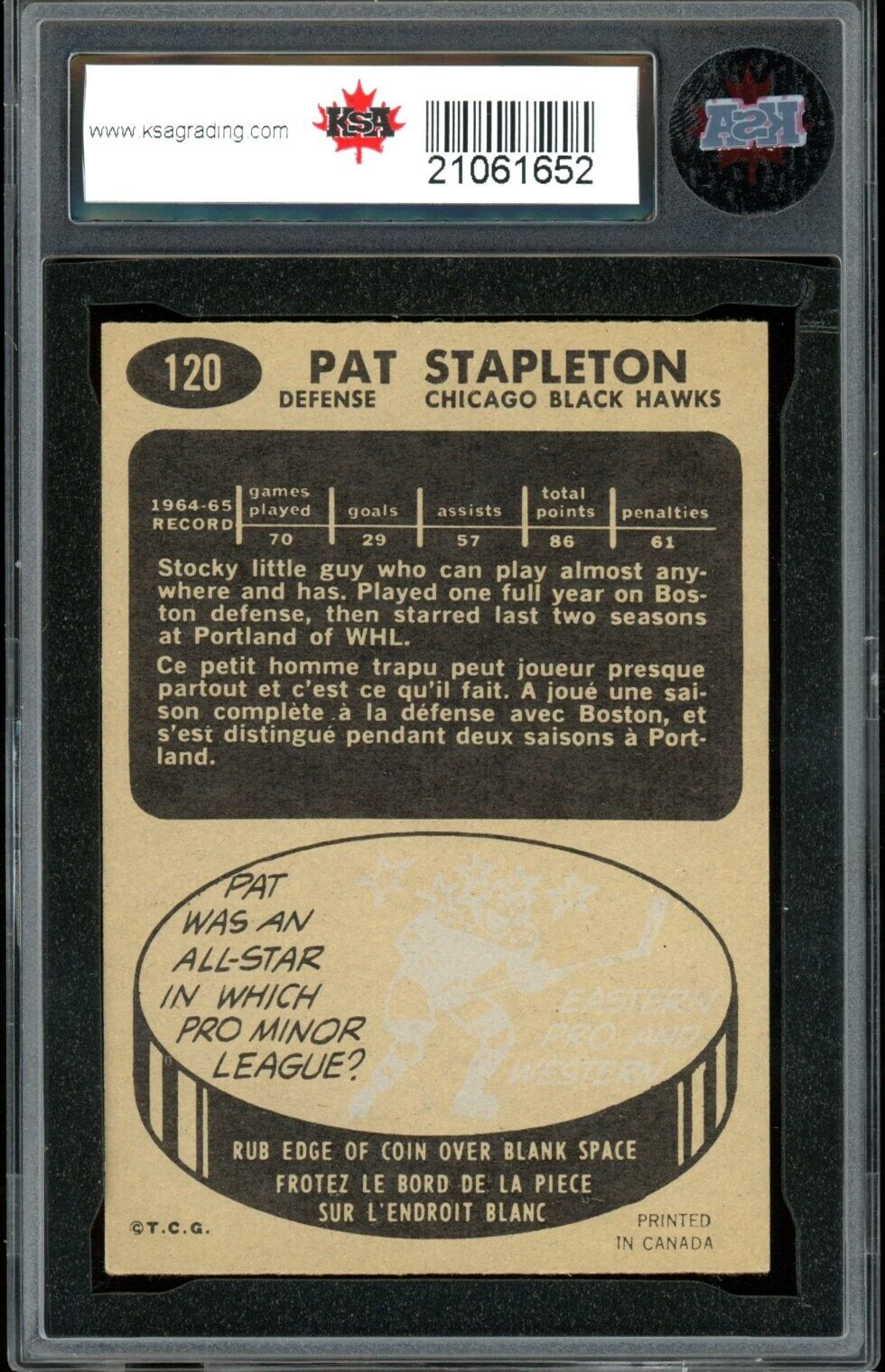 1965-66 Topps - Pat Stapleton #120 for sale online | eBay