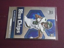 2021 Panini Mosaic Football Elijah Moore Blue Chips Rookie #15 New York Jets RC
