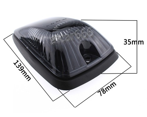Green LED Roof Cab Marker Light Smoke Covers Lens + Base Kit For 88-02 GMC Chevy - Picture 10 of 12