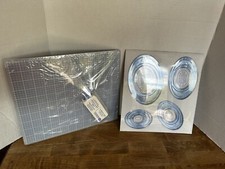 Creative Memories Custom Cutting System Cutting Mat 3 blades Oval Templates