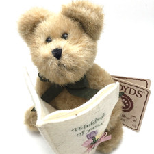 Boyds Thinkin' of Ya Series "Missy"Plush Bear w/Cloth Book and Green Bow